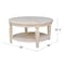 International Concepts Round Vista  Coffee Table  Ready to, 38 W, 38 L, 20.3 in H, Wood, Unfinished OT-15CR - alternate 2